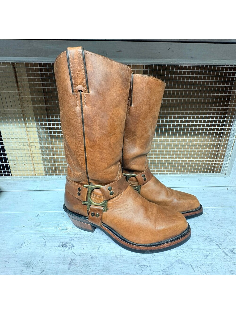 Boulet Motorcycle Harness Brown Leather Men's Size 7.5 E
